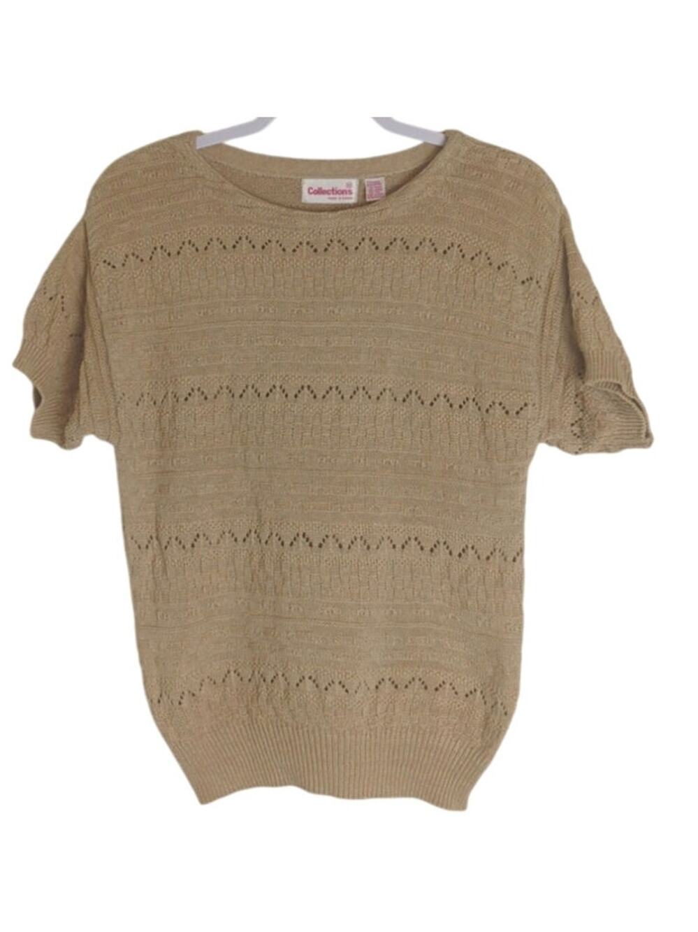 Vintage Cottagecore Textured Knit Sweater Women's Size Medium